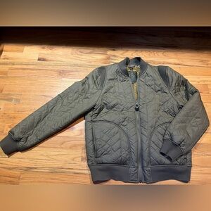 Prana sherpa lined quilted bomber jacket, size L